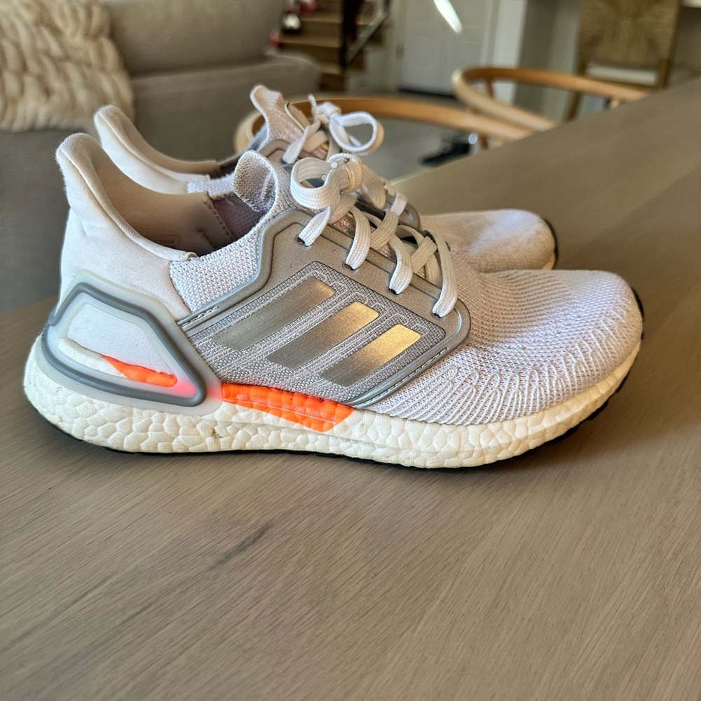 Adidas White and Orange Sneakers